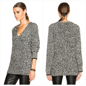 Rag & Bone Karen V-neck Raglan Sleeve Cotton Wool Blend Sweater size small